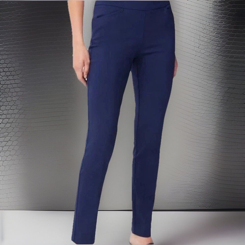 Chicos Perfect Stretch FAB SLIM JOSIE PANT  Size 2 SHORT  Midnight NWT